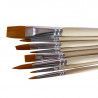 Set de 8 brosses polyamide doré pour huile et acrylique