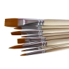 Set de 8 brosses polyamide doré pour huile et acrylique