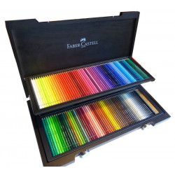 Coffret bois de 120 crayons de couleurs polychromos - Faber-Castell