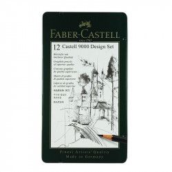 Coffret de 12 Crayons graphite castell 9000 Design - Faber Castell