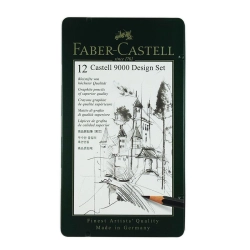 Coffret de 12 Crayons graphite castell 9000 Design - Faber Castell