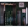 Boite métal Pitt graphite 19 pièces