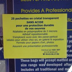 Pochette de protection cristal par 25