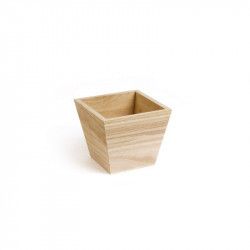 Cache pot en bois classique - 11x11x9