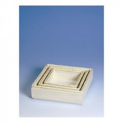 Set 3 corbeilles carrees 20x20 / 22x22 / 24x24cm