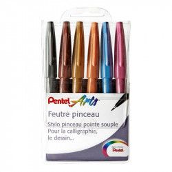 Feutre pinceau Artist Set de 6 - Pentel Arts