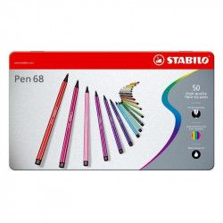 Coffret de 50 feutres Pen 68 - Stabilo