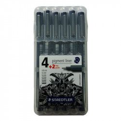 Pochette 4+2 gratuits pigment liner staedler
