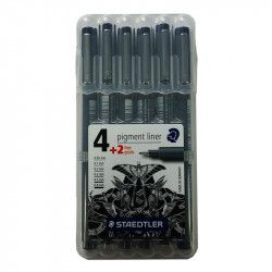 Pochette 4+2 gratuits pigment liner staedler