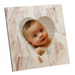 Cadre photo bois losange - 20 x 20 cm - Wingo