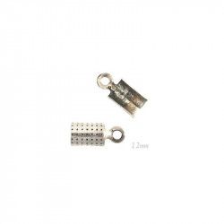 Fermoirs caps Rhodium - par 4