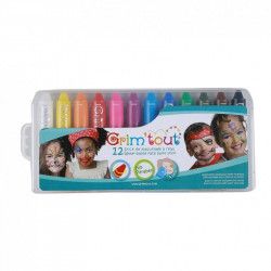 Lot de 12 sticks maquillage à l'eau - Grim'Tout