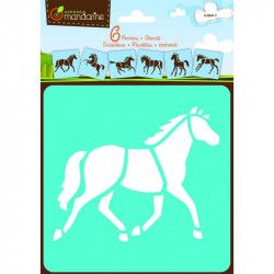 Pochoirs Chevaux 15x22cm - Avenue Mandarine