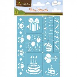Mini pochoirs Anniversaire 15x21cm - Avenue Mandarine