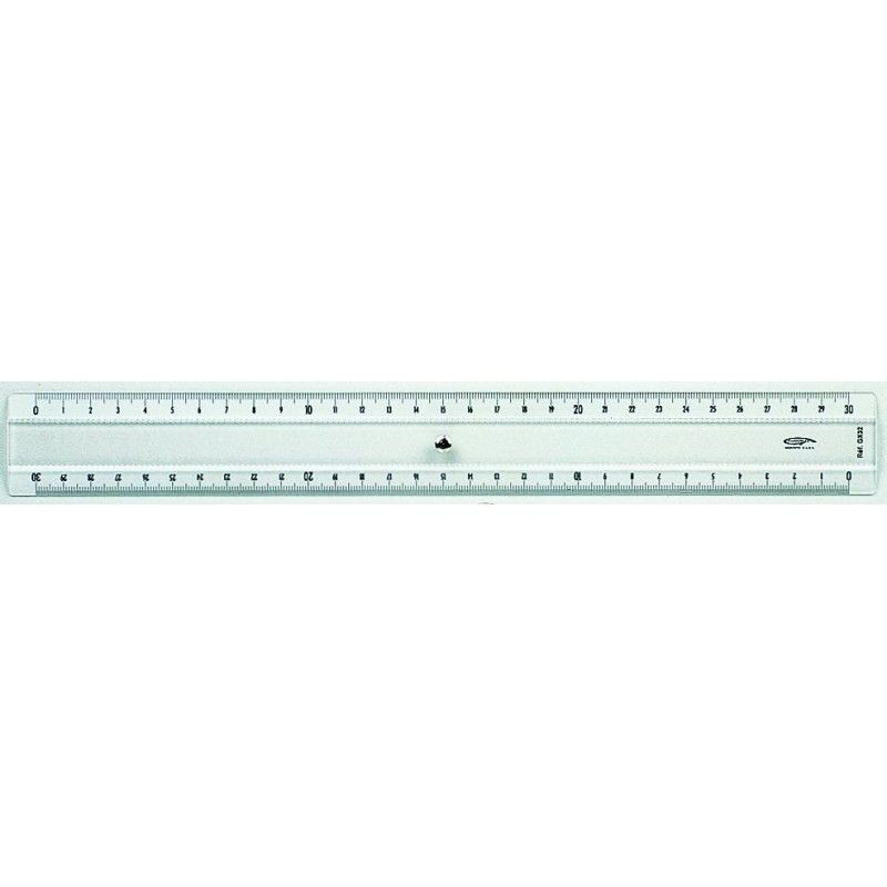 Règle Triple Décimètre MINERVA - 30 Cm Avec 2 Biseaux - En Altuglass Anti-Tâche - Référence 5301 - Neuf Sous Emballage