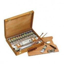 Acrylique extra-fine Acrylia -  Coffret bois 13 tubes 60ml