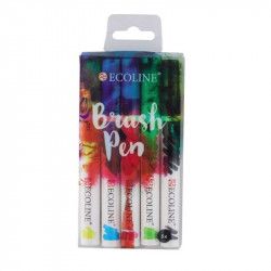 Set de 5 brush pens aquarelle liquide Ecoline