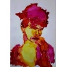 Kit Tuto de Fred Encres à alcool sur papier Yupo avec un portrait