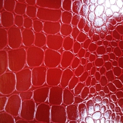 Papier simili-cuir Croco rouge