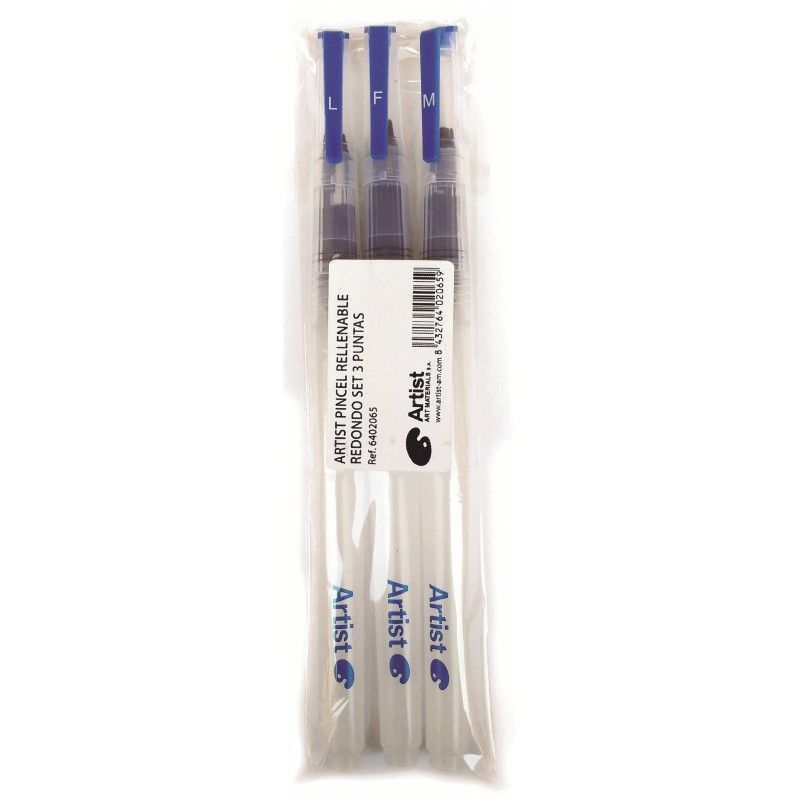 Lot De 3 Pinceaux à Réservoir D’eau – Viva Decor – Aquarelle Et Encre – Tailles Différentes