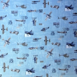 Avions sur fond bleu