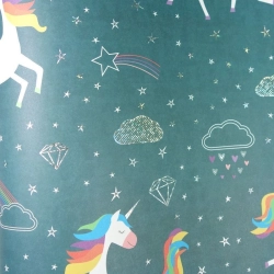 Licorne rehaussée argent