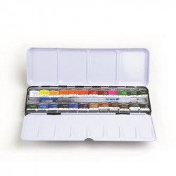 Boîte Aquarelle Fine Start 24 1/2 godets + 1 pinceau - Wingo