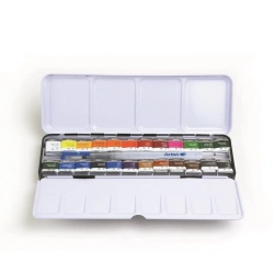 Boîte Aquarelle Fine Start 24 1/2 godets + 1 pinceau - Wingo