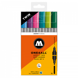 Marqueurs One4All Acrylic Twin 1,5 - 4 mm Set basic n° 2 - Molotow