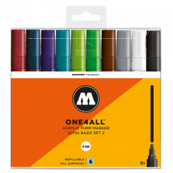 Marqueurs One4All set de 10 basic n°2 227HS - Molotow