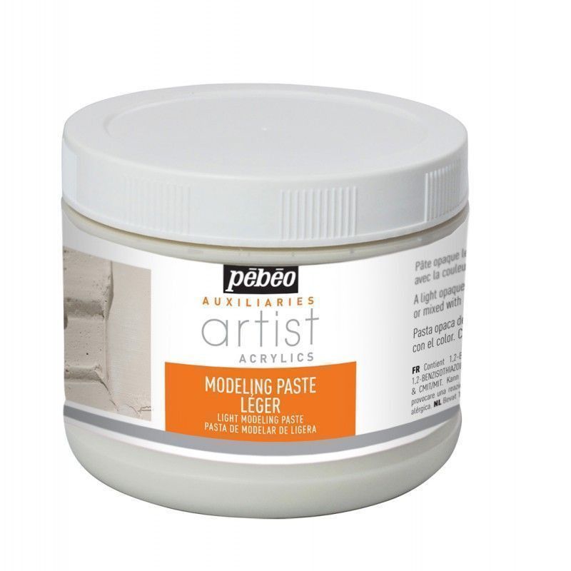 LM-Kreativ Pâte De Structure Fine Blanche 1,7 Kg - Modeling Paste Haute Densité Pour Reliefs Et Texture