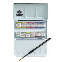 Boîte en métal aquarelle extra-fine Horadam 12 1/2 godet - Schmincke