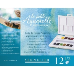 Coffret de voyage 12 1/2 godet d'aquarelle fine La Petite Aquarelle- Sennelier