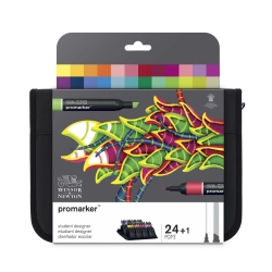 Pochette de 24 Marqueurs à alcool Promarker - Etudiant Designer - Winsor & Newton