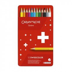 Crayons Swisscolor aquarellables Caran d'Ache x12
