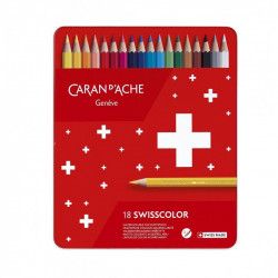 Crayons Swisscolor aquarellables Caran d'Ache x18