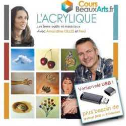 "Les Bons outils et matériaux à l'acrylique" sur Clé USB