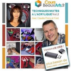 Techniques mixtes à l'acrylique Vol.2 sur Clé USB