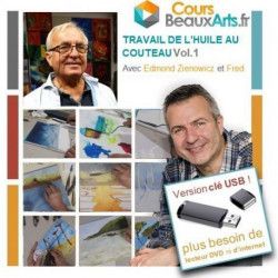 Travail de l'huile au couteau Vol.1 sur Clé USB