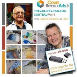 "Travail de l'huile au couteau Vol.1" sur Clé USB