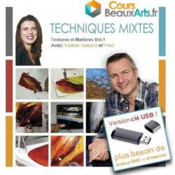 Textures et Matières en Techniques mixtes Vol.1 sur Clé USB