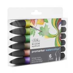  Marqueur Promarker aquarelle Set 6 tons Feuillage assortis - Winsor & Newton