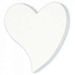 Déco cœur plein sexy blanc en papier mâché - Décopatch