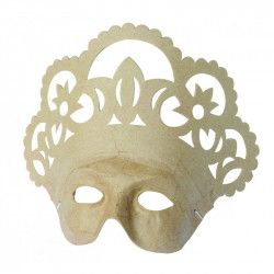 Déco masque Reine en papier mâché - Décopatch