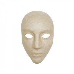 Déco masque visage entier en papier mâché - Décopatch