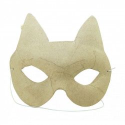 Déco masque Enfant Chat en papier mâché - Décopatch