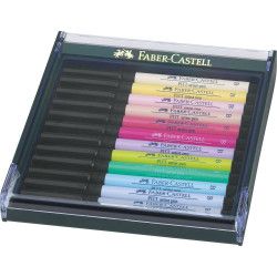 Coffret de 12 Feutres Pitt Artist pen Pastel - Faber-Castell