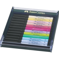Coffret de 12 Feutres Pitt Artist pen Pastel - Faber-Castell