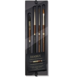 Coffret bois de 4 pinceaux aquarelle Isabey