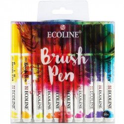 Pochette de 20 Brush Pen aquarelle Ecoline - Royal Talens